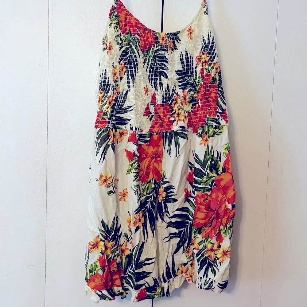 Orange Floral Romper